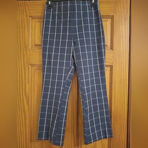 Navy & White Stripe  Plaid Ankle Paints